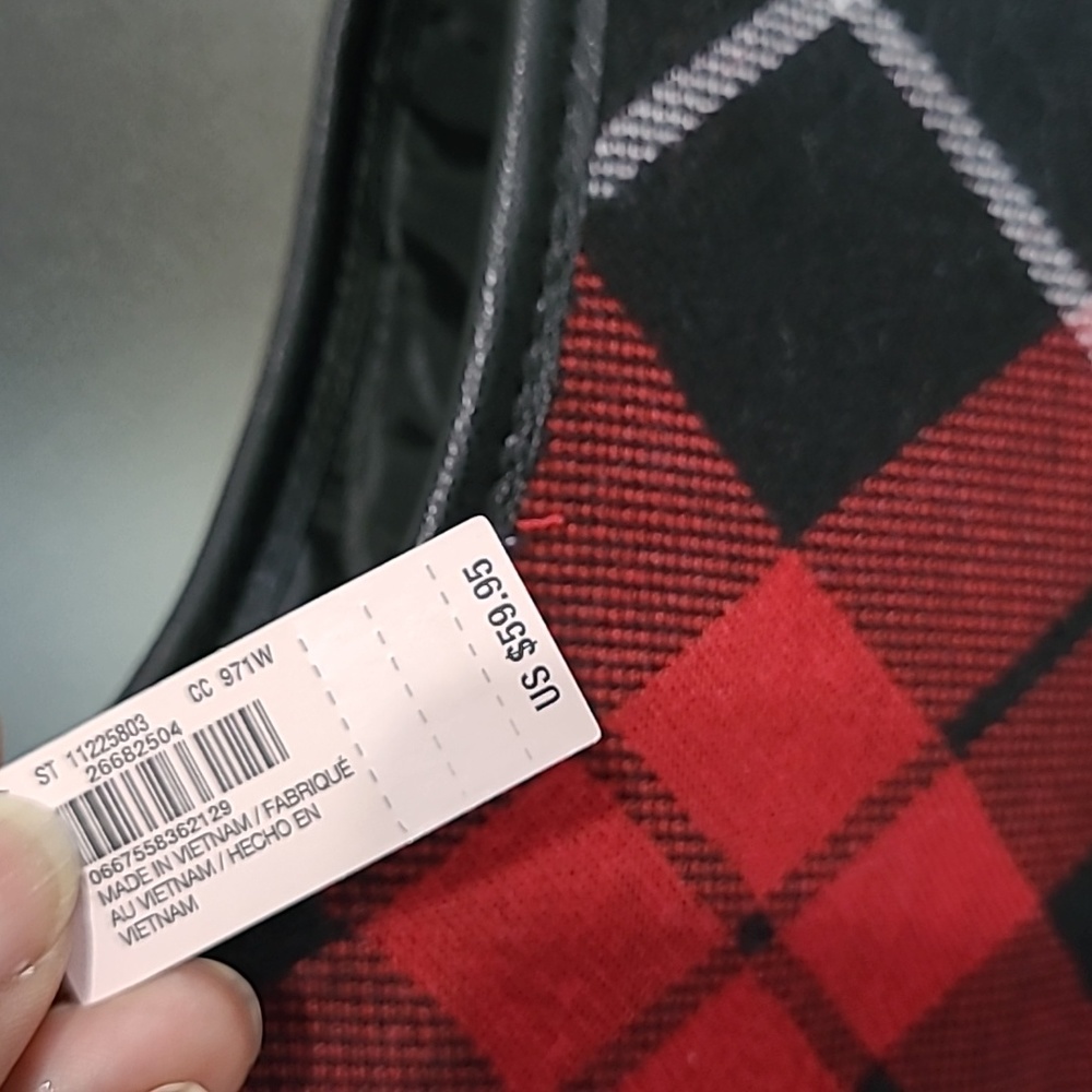 Victoria's Secret plaid tartan tote monogram - Picture 5 of 7